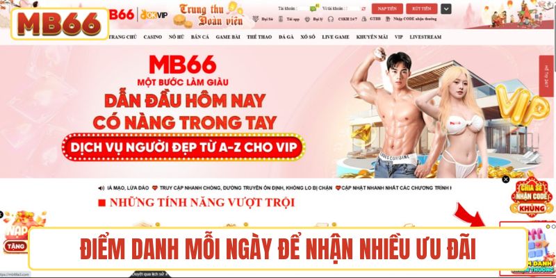 Điểm danh mỗi ngày để nhận nhiều ưu đãi từ nhà cái