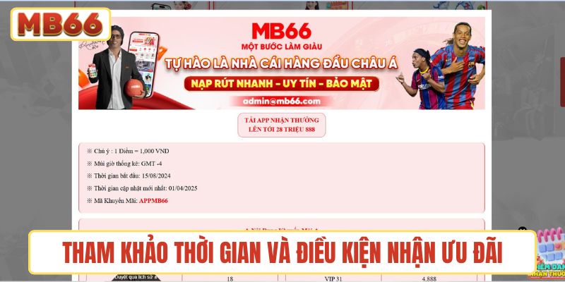 Tham khảo thời gian và điều kiện nhận ưu đãi để tuân thủ