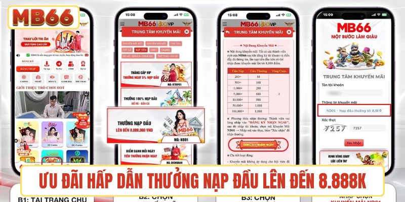 Ưu đãi hấp dẫn thưởng nạp đầu lên đến 8.888K cho tân thủ