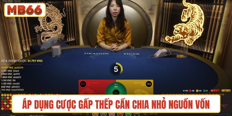 Áp dụng cược gấp thếp cần chia nhỏ nguồn vốn